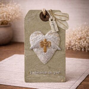 Sarah Lugg Watching Angels Tag “I‎ Believe In You”Inspirational Home Decor Tag